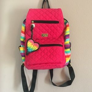Betsey Johnson Medium Canvas Quilted Backpack